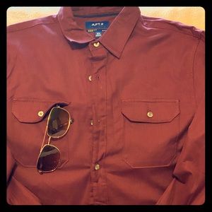 Maroon Casual Apt 9 Button Down
